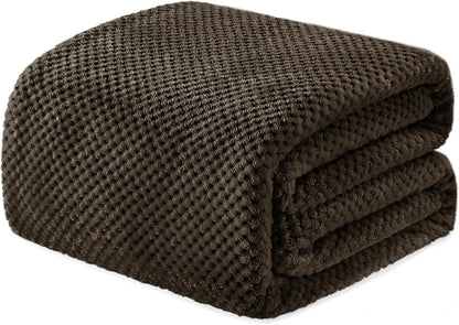 Fleece Throw Blanket Extra Large, Super Soft and Warm Blankets for Couch, Sofa and Bed Waffle Textured, Cozy, Fuzzy and Lightweight (Slate Blue, 50x70 Inches)